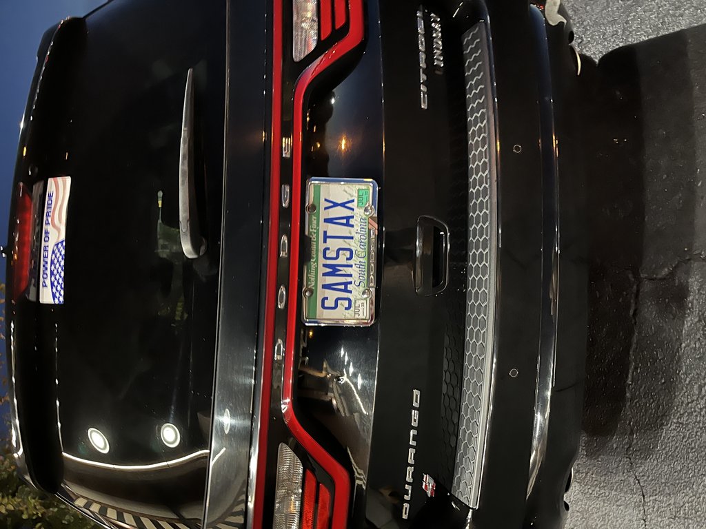 License plate: SAMSTAX