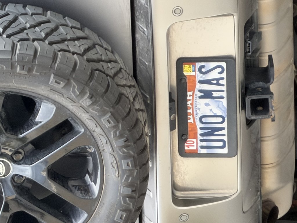 Vanity plate: UNO MAS