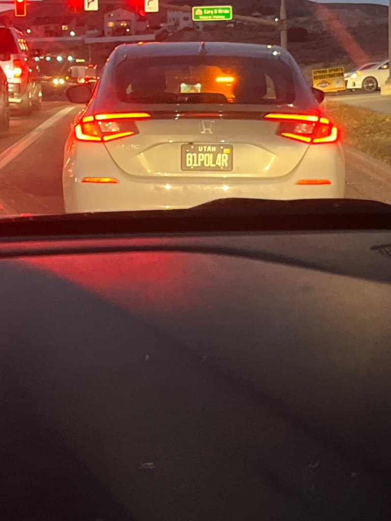 License plate: B1POL4R